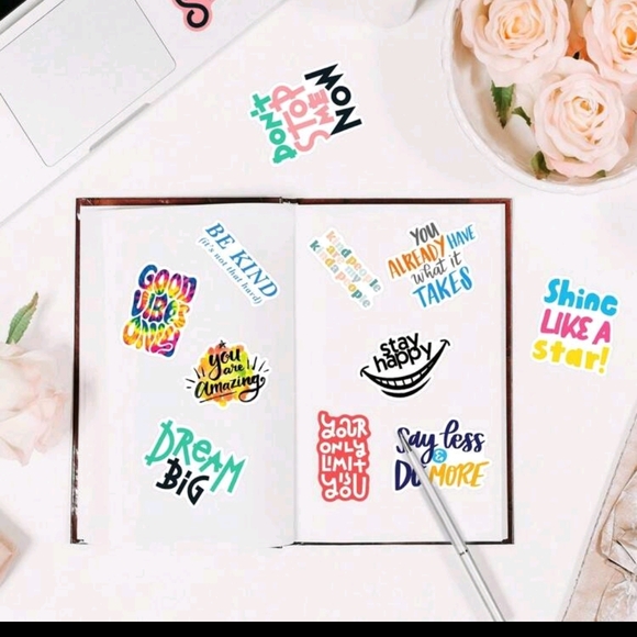 50pc Colorful Inspirational Stickers - Picture 6 of 7